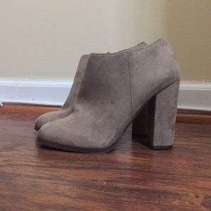 Taupe booties only worn once